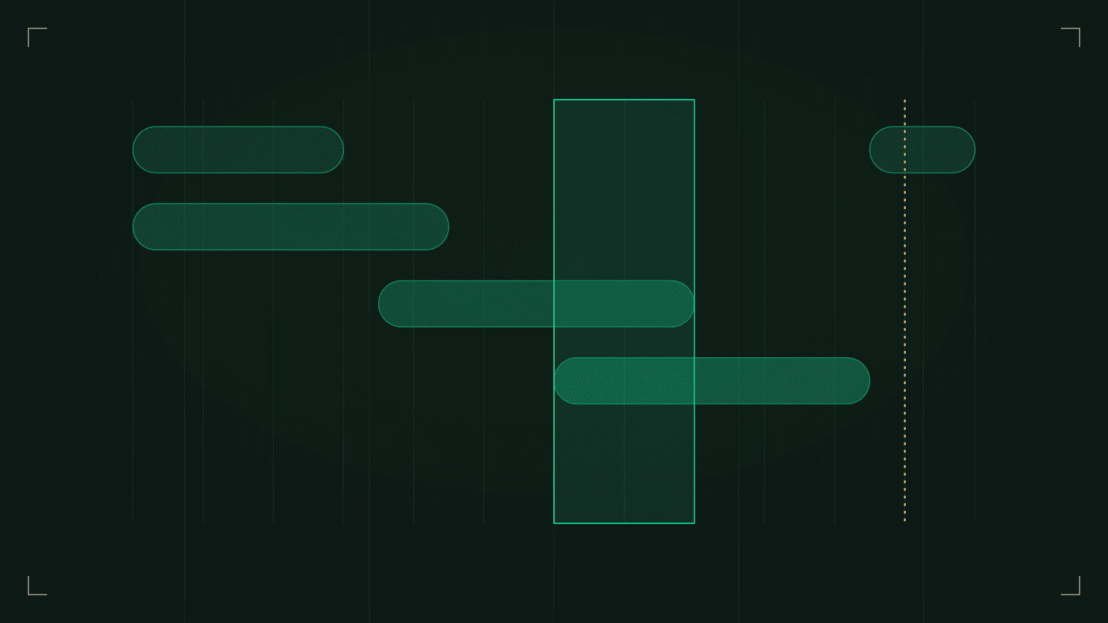 Editorial diagram: four session ribbons across a 24-hour ruler, the London–New York overlap boxed, a dashed seam at the 22:00 rollover.
